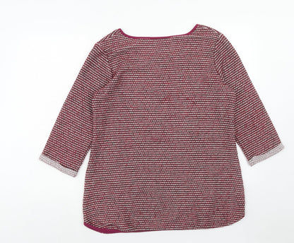 Epilogue Womens Pink Round Neck Polyester Pullover Jumper Size 14