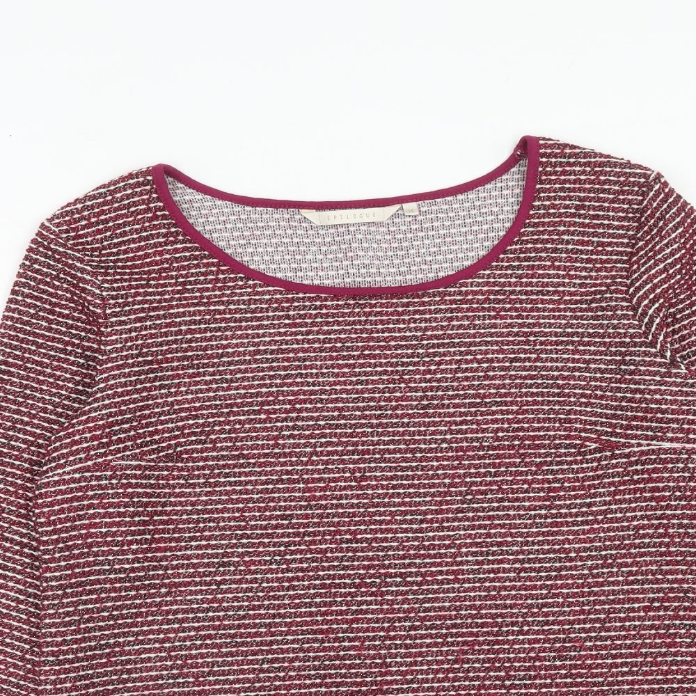 Epilogue Womens Pink Round Neck Polyester Pullover Jumper Size 14