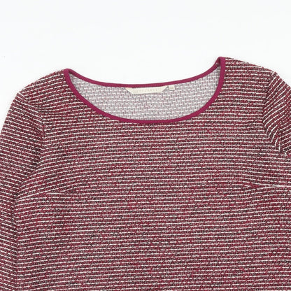 Epilogue Womens Pink Round Neck Polyester Pullover Jumper Size 14