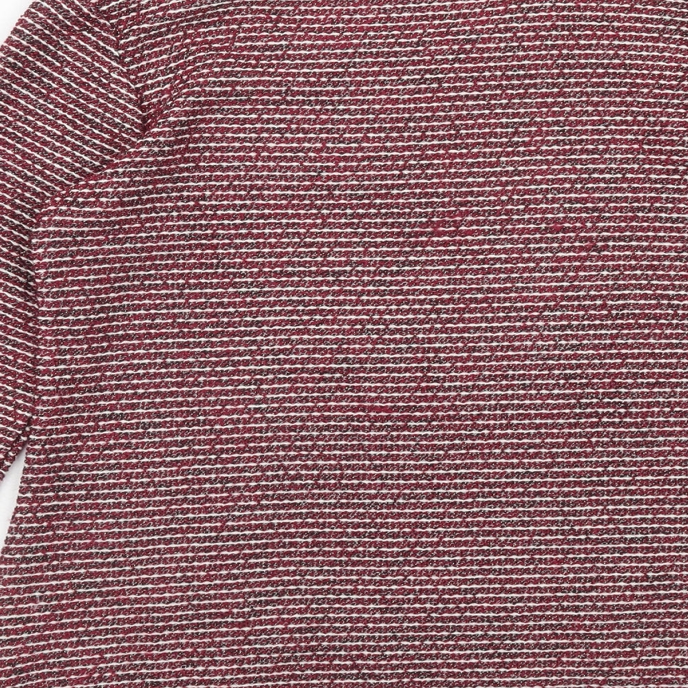 Epilogue Womens Pink Round Neck Polyester Pullover Jumper Size 14