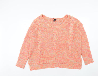 Womens UK Size L H&M Pink Pullover Jumper