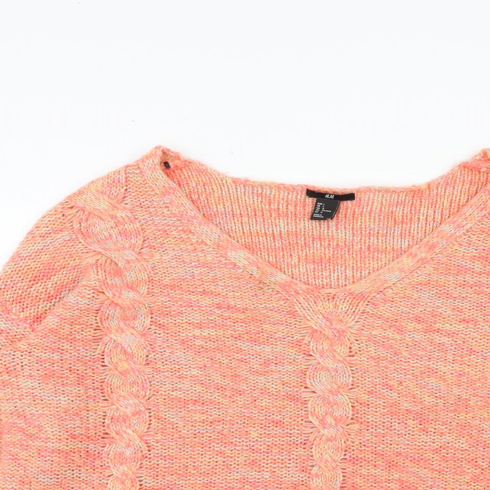 Womens UK Size L H&M Pink Pullover Jumper