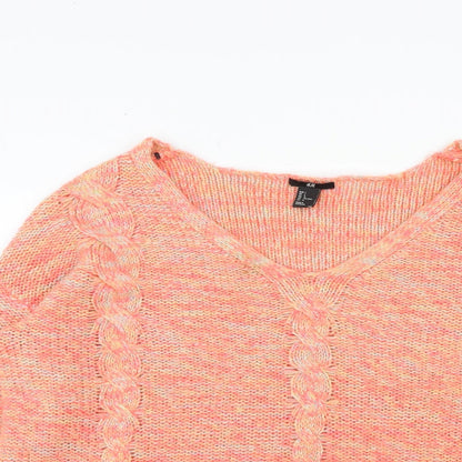 Womens UK Size L H&M Pink Pullover Jumper