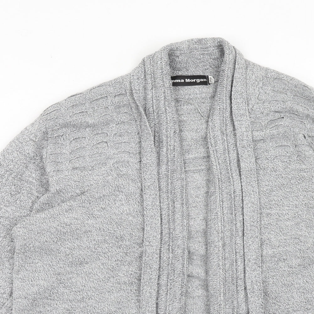Womens UK Size M Emma Morgan Grey Cardigan Jumper