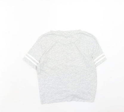Womens UK Size XS H&M Grey Basic T-Shirt