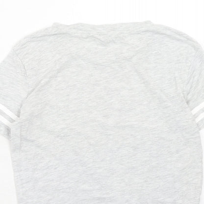 Womens UK Size XS H&M Grey Basic T-Shirt