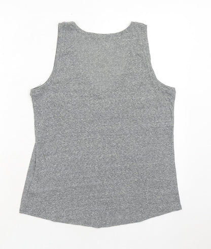 Womens UK Size M Express Grey Basic Tank