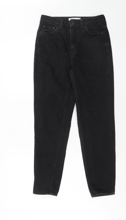 Topshop Womens Black Cotton Skinny Jeans Size 26 in L30 in Regular Zip