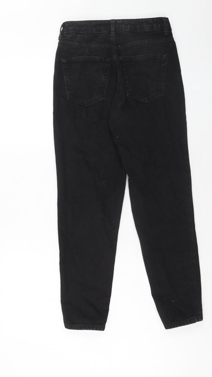 Topshop Womens Black Cotton Skinny Jeans Size 26 in L30 in Regular Zip