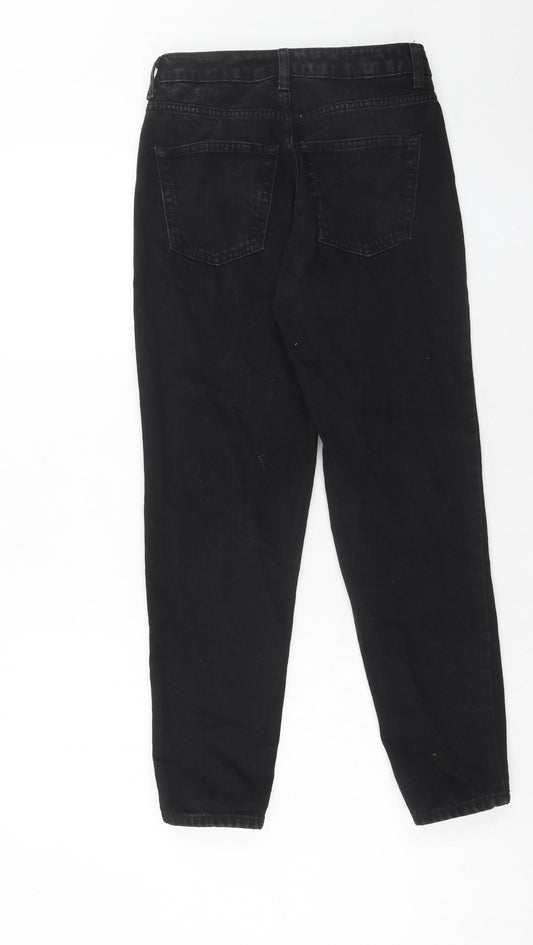 Topshop Womens Black Cotton Skinny Jeans Size 26 in L30 in Regular Zip