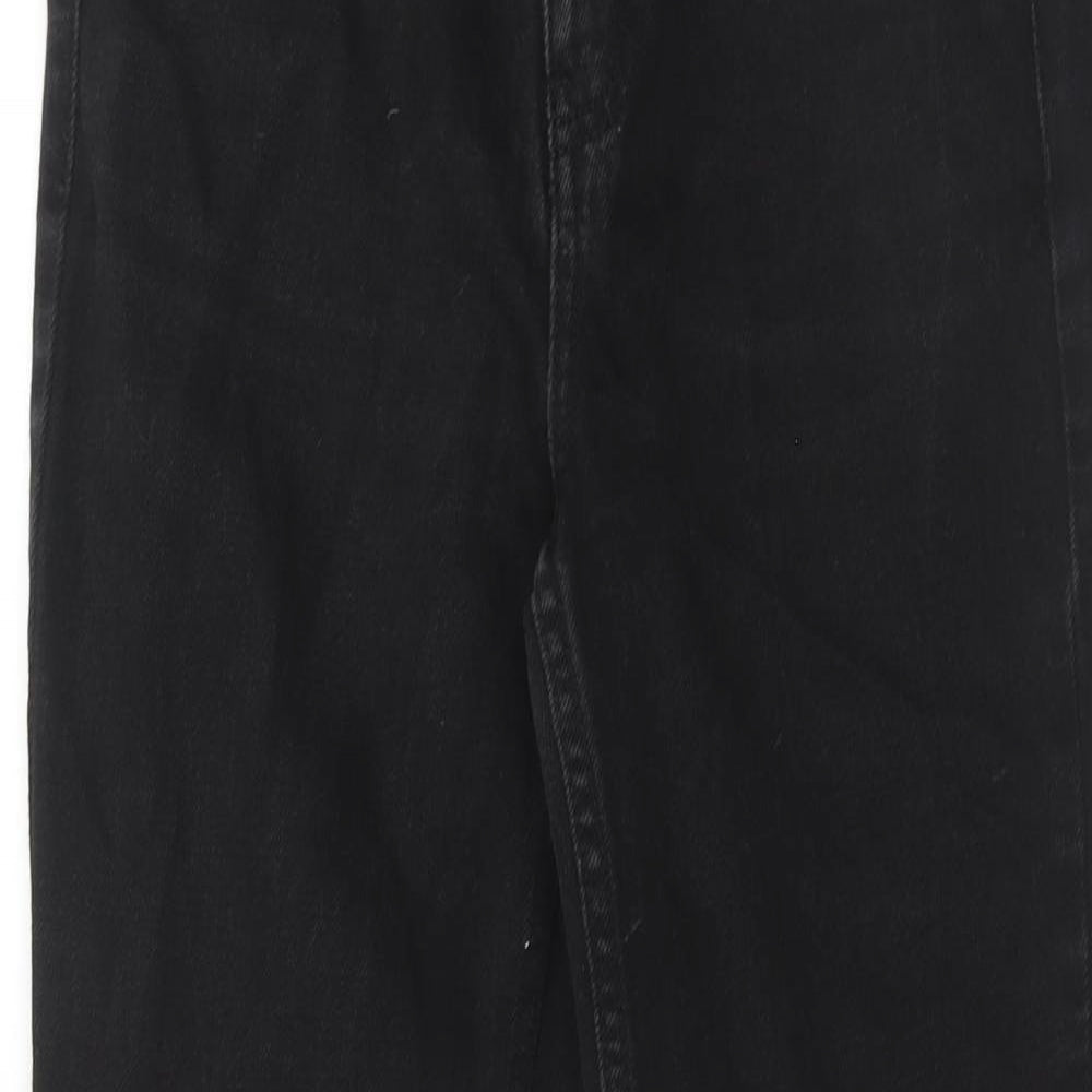Topshop Womens Black Cotton Skinny Jeans Size 26 in L30 in Regular Zip
