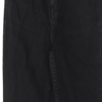 Topshop Womens Black Cotton Skinny Jeans Size 26 in L30 in Regular Zip