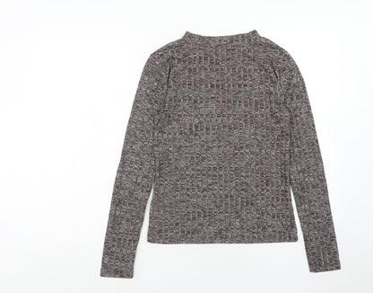 Brilliant Basics Womens Brown Round Neck Polyester Pullover Jumper Size S