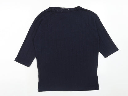 Womens UK Size 6 Marks and Spencer Blue Pullover Jumper