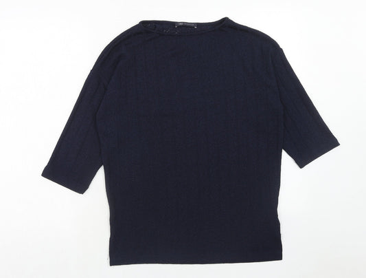 Womens UK Size 6 Marks and Spencer Blue Pullover Jumper