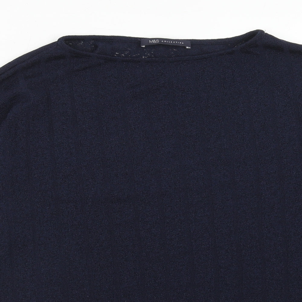 Womens UK Size 6 Marks and Spencer Blue Pullover Jumper