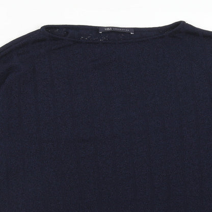 Womens UK Size 6 Marks and Spencer Blue Pullover Jumper