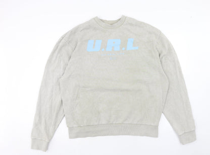 Mens UK Size L COLLUSION Grey Pullover Sweatshirt