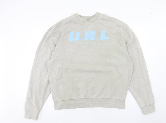 Mens UK Size L COLLUSION Grey Pullover Sweatshirt