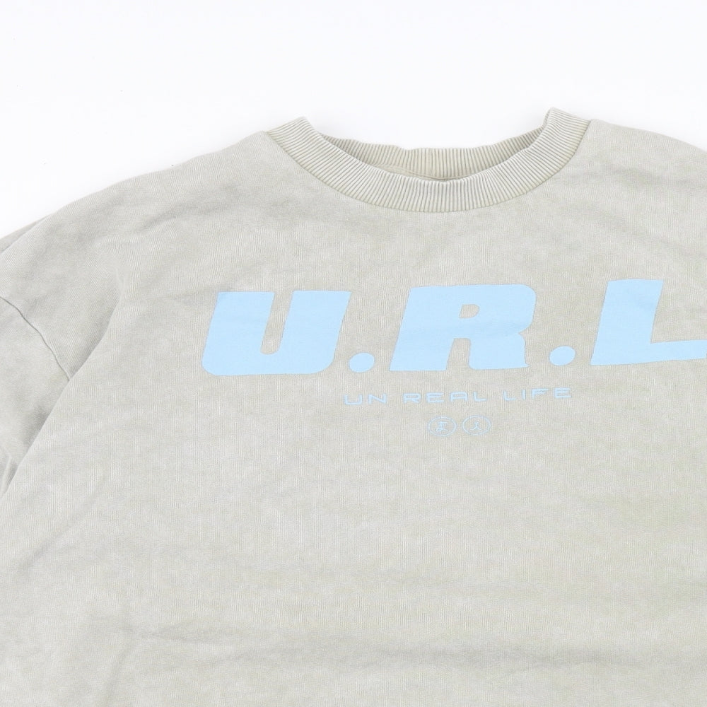 Mens UK Size L COLLUSION Grey Pullover Sweatshirt