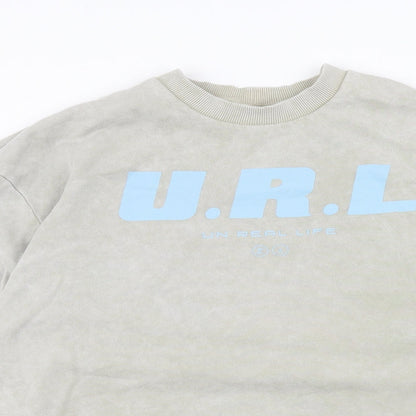 Mens UK Size L COLLUSION Grey Pullover Sweatshirt