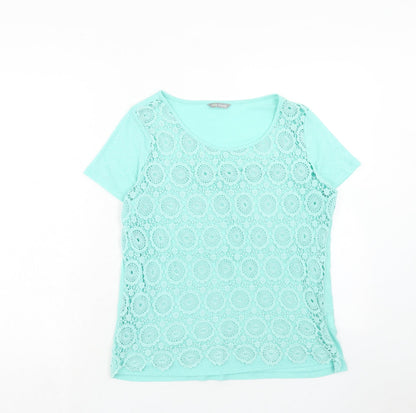Womens UK Size 12 Marks and Spencer Blue Basic T-Shirt