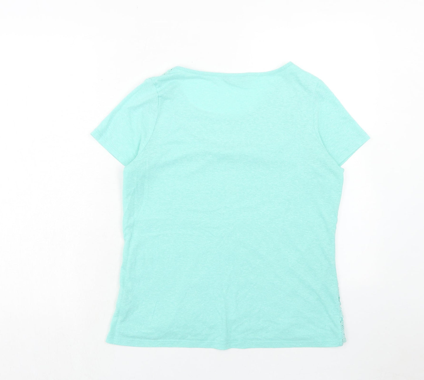 Womens UK Size 12 Marks and Spencer Blue Basic T-Shirt