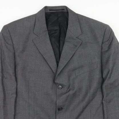 Mens UK Size 42 Digel Regular Grey Suit Jacket