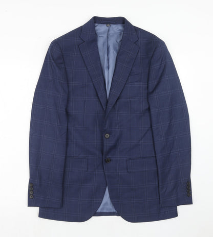 Mens UK Size 38 Marks and Spencer Regular Blue Suit Jacket