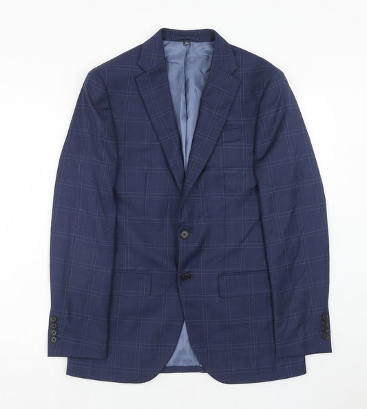 Mens UK Size 38 Marks and Spencer Regular Blue Suit Jacket