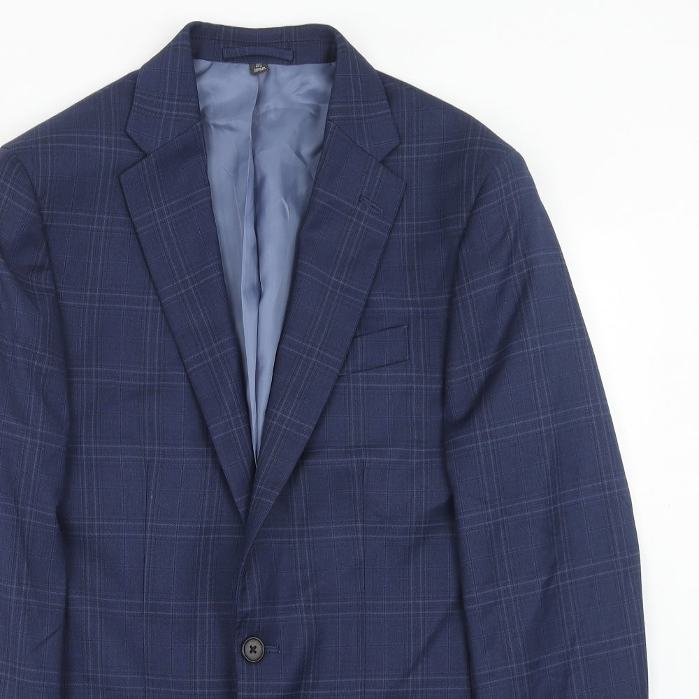 Mens UK Size 38 Marks and Spencer Regular Blue Suit Jacket