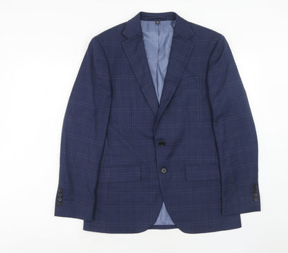 Mens UK Size 38 Marks and Spencer Regular Blue Suit Jacket