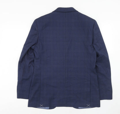 Mens UK Size 38 Marks and Spencer Regular Blue Suit Jacket