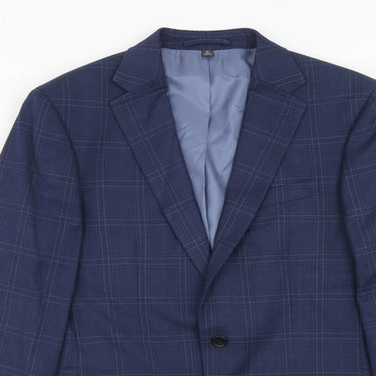 Mens UK Size 38 Marks and Spencer Regular Blue Suit Jacket