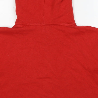Disney Girls Red Cotton Pullover Hoodie Size 9-10 Years Pullover - Minnie Mouse Cropped