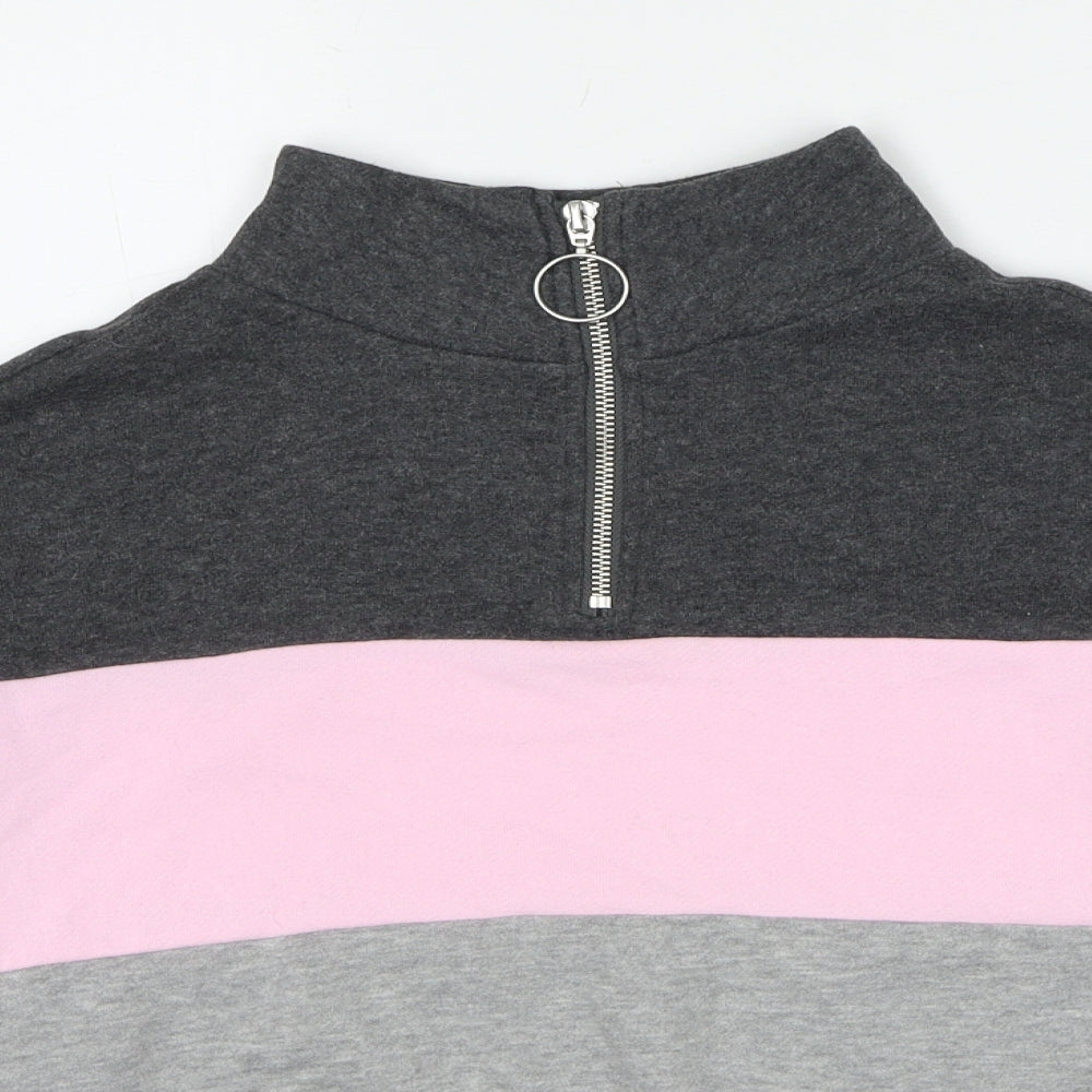 Brave Soul Womens Multicoloured Colourblock Polyester Pullover Sweatshirt Size XS Pullover