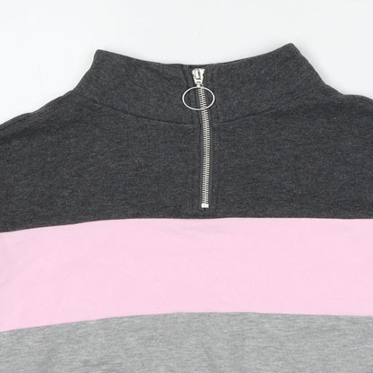 Brave Soul Womens Multicoloured Colourblock Polyester Pullover Sweatshirt Size XS Pullover