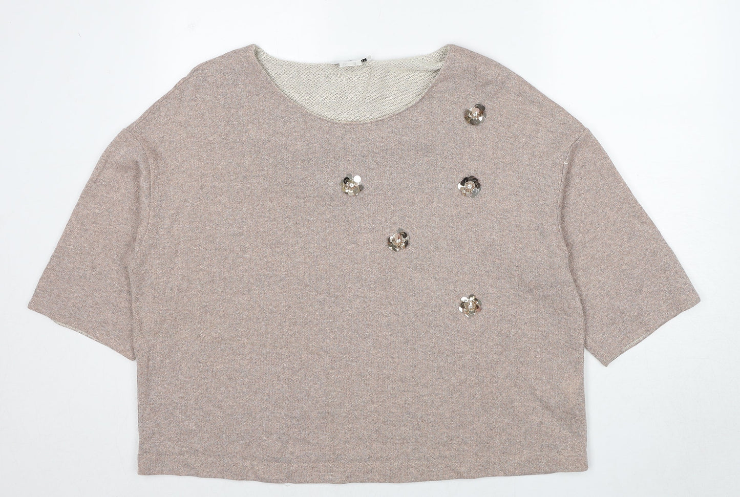 Womens UK Size 20 Rick Cardona Beige Pullover Jumper