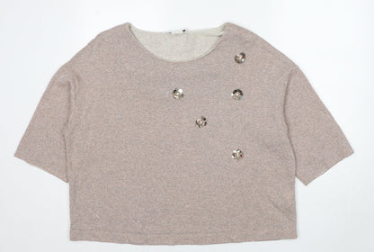 Womens UK Size 20 Rick Cardona Beige Pullover Jumper
