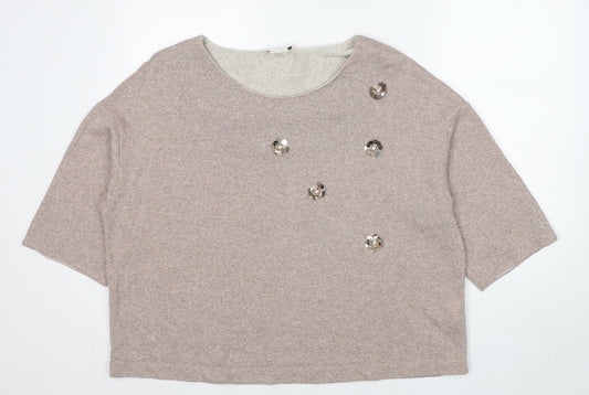 Womens UK Size 20 Rick Cardona Beige Pullover Jumper
