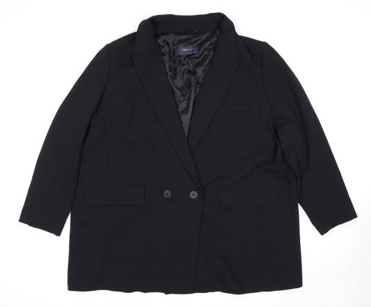 Marks and Spencer Womens Black Polyester Jacket Suit Jacket Size 18