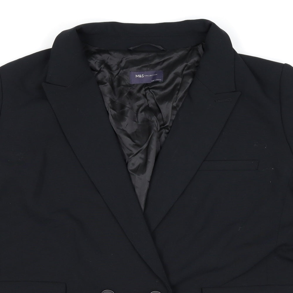 Marks and Spencer Womens Black Polyester Jacket Suit Jacket Size 18