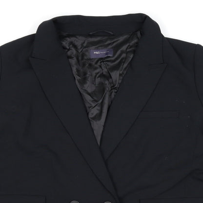 Marks and Spencer Womens Black Polyester Jacket Suit Jacket Size 18