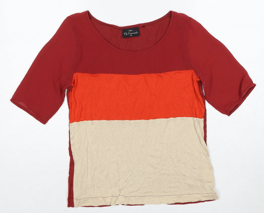 Womens UK Size 10 NEXT Red Basic T-Shirt