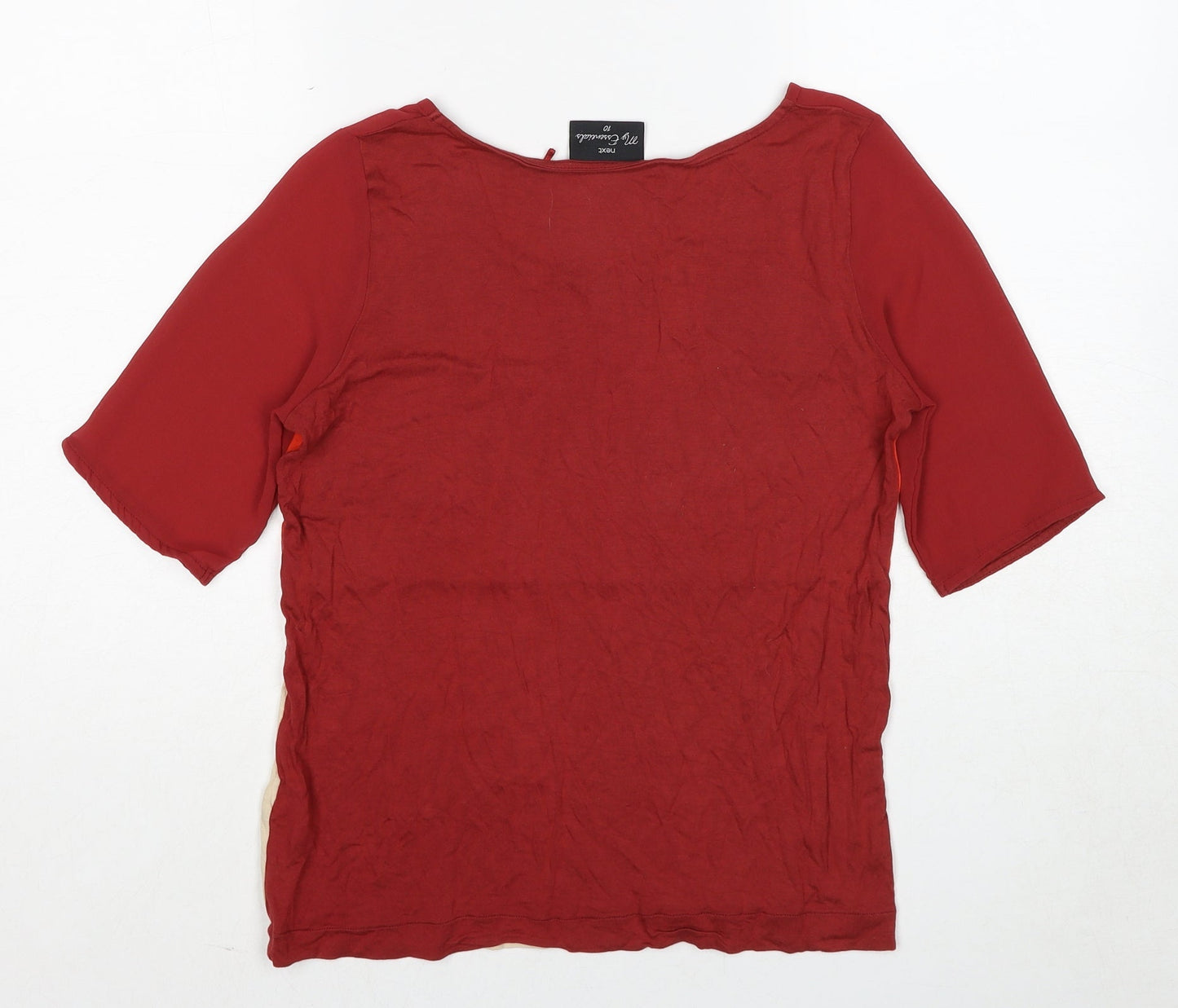 Womens UK Size 10 NEXT Red Basic T-Shirt