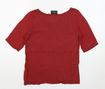Womens UK Size 10 NEXT Red Basic T-Shirt