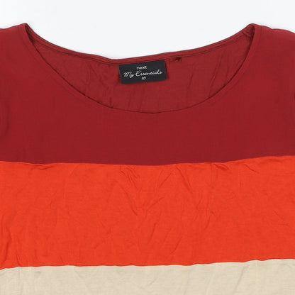 Womens UK Size 10 NEXT Red Basic T-Shirt