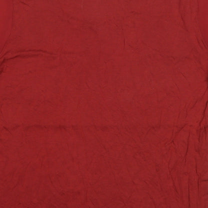 Womens UK Size 10 NEXT Red Basic T-Shirt