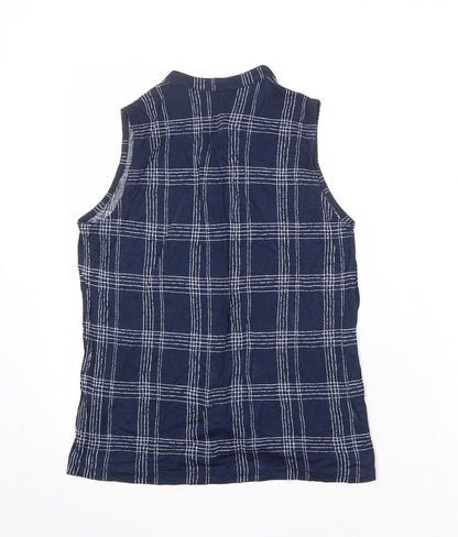 Womens UK Size 10 Marks and Spencer Blue Basic Button-Up