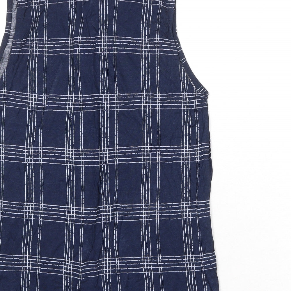 Womens UK Size 10 Marks and Spencer Blue Basic Button-Up